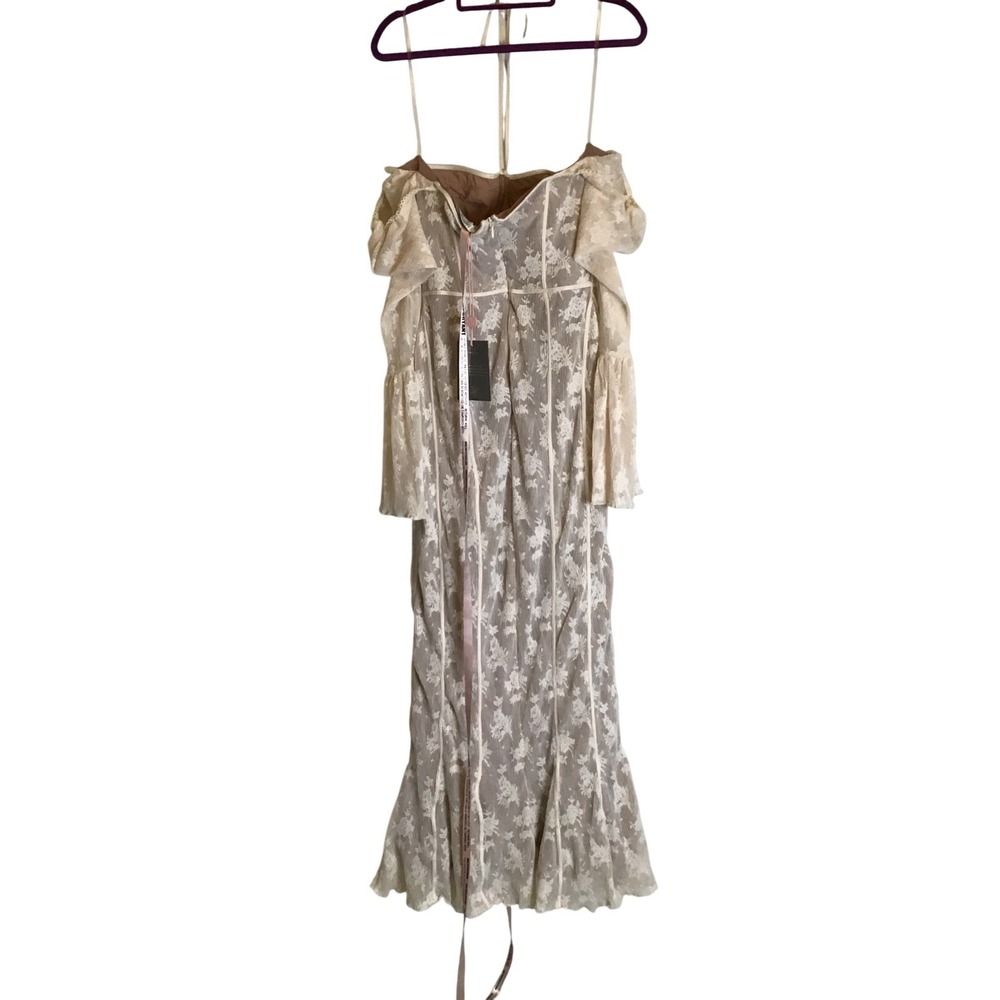 House of CB Women's Vintage Cream Delilah Lace Maxi Dress Size L+ Plus(10-12)NWT - Picture 6 of 13